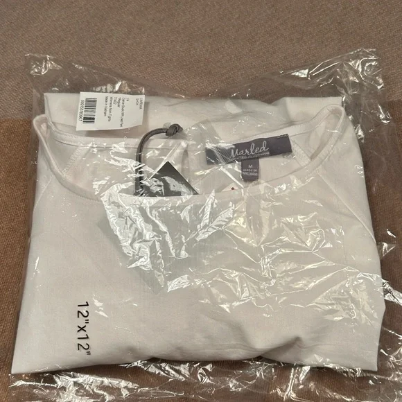 NWT Marled white blouse, M - Picture 12 of 12